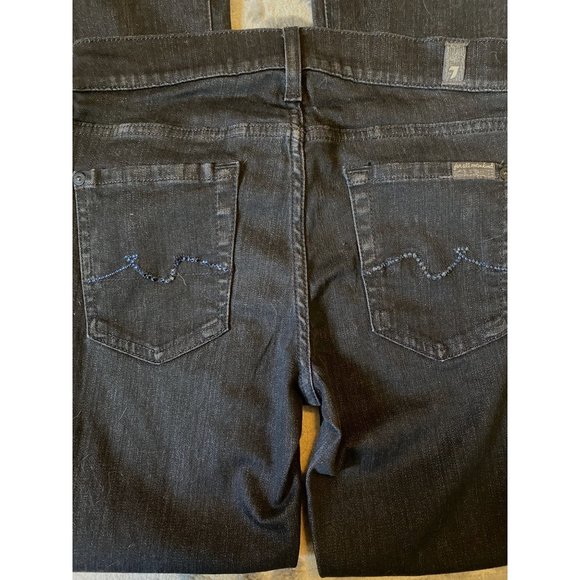 Seven 7 for all mankind black womens jeans size 25 bootcut - Picture 6 of 8
